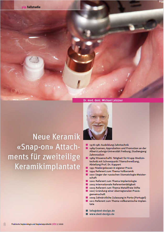 Herausnehmbare Prothese auf Keramikimplantaten – Dr. Michael Leistner 