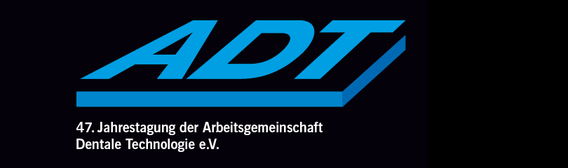 47._jahrestagung_der_adt_810x240px Logo / Schriftzug mit Untertitel der Veranstaltung ADT blau auf schwarzem Hintergrund