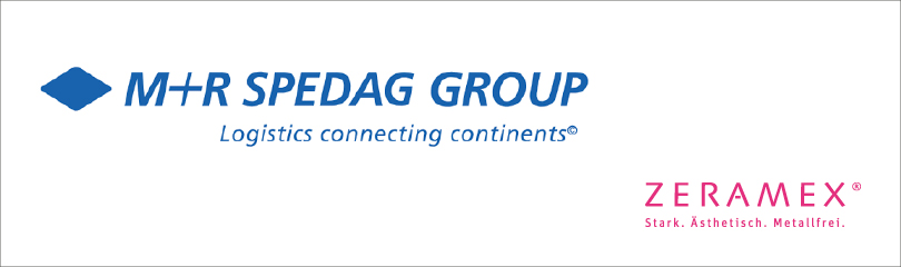 Logo Zeramex und Logo M+R Spedag Group