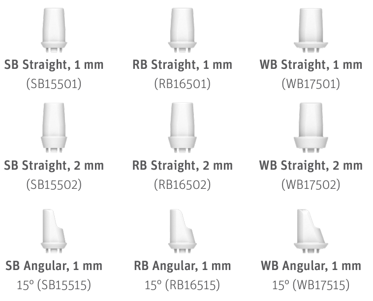 Standard-Abutments neu in 3shape/exocad